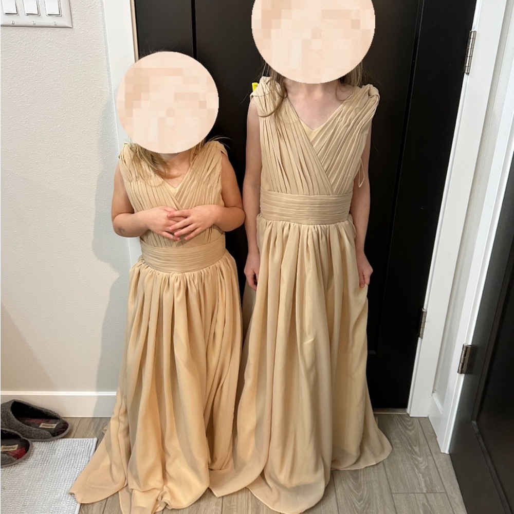 Cream flower girl dress